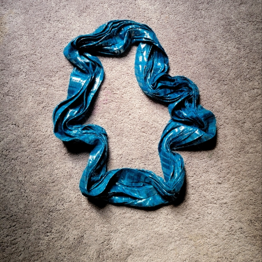 Teal Shimmer Infinity Scarf